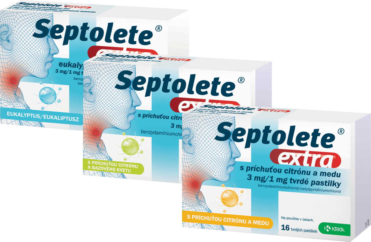 Pastilky Septolete Extra  – trojitý účinok v jednej pastilke
